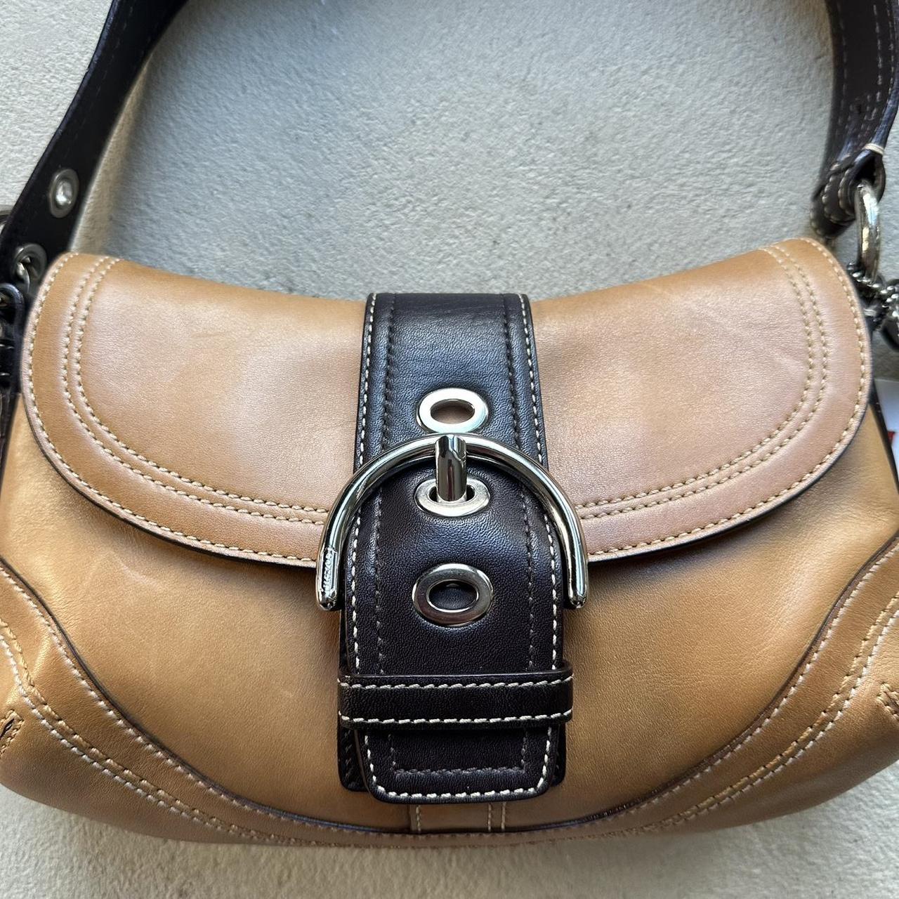 vintage y2k coach tan leather mini soho shoulder bag 7