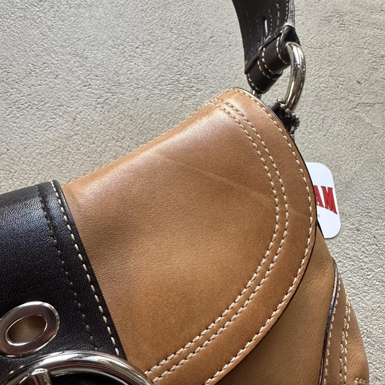 vintage y2k coach tan leather mini soho shoulder bag 7