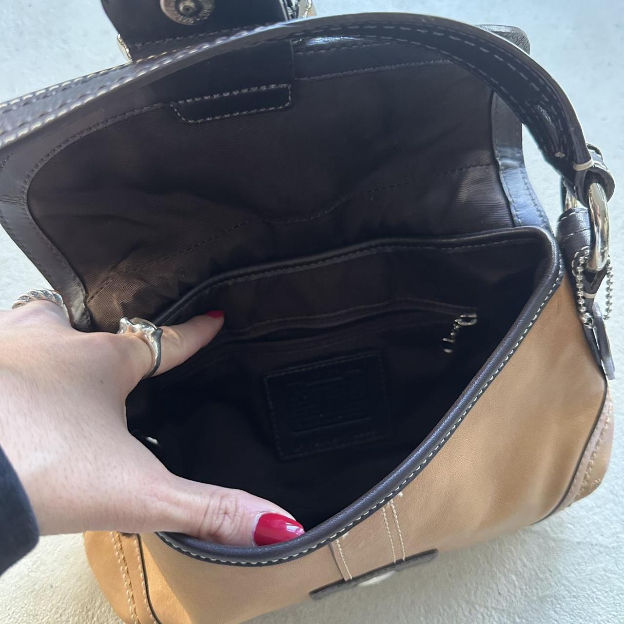 vintage y2k coach tan leather mini soho shoulder bag 7