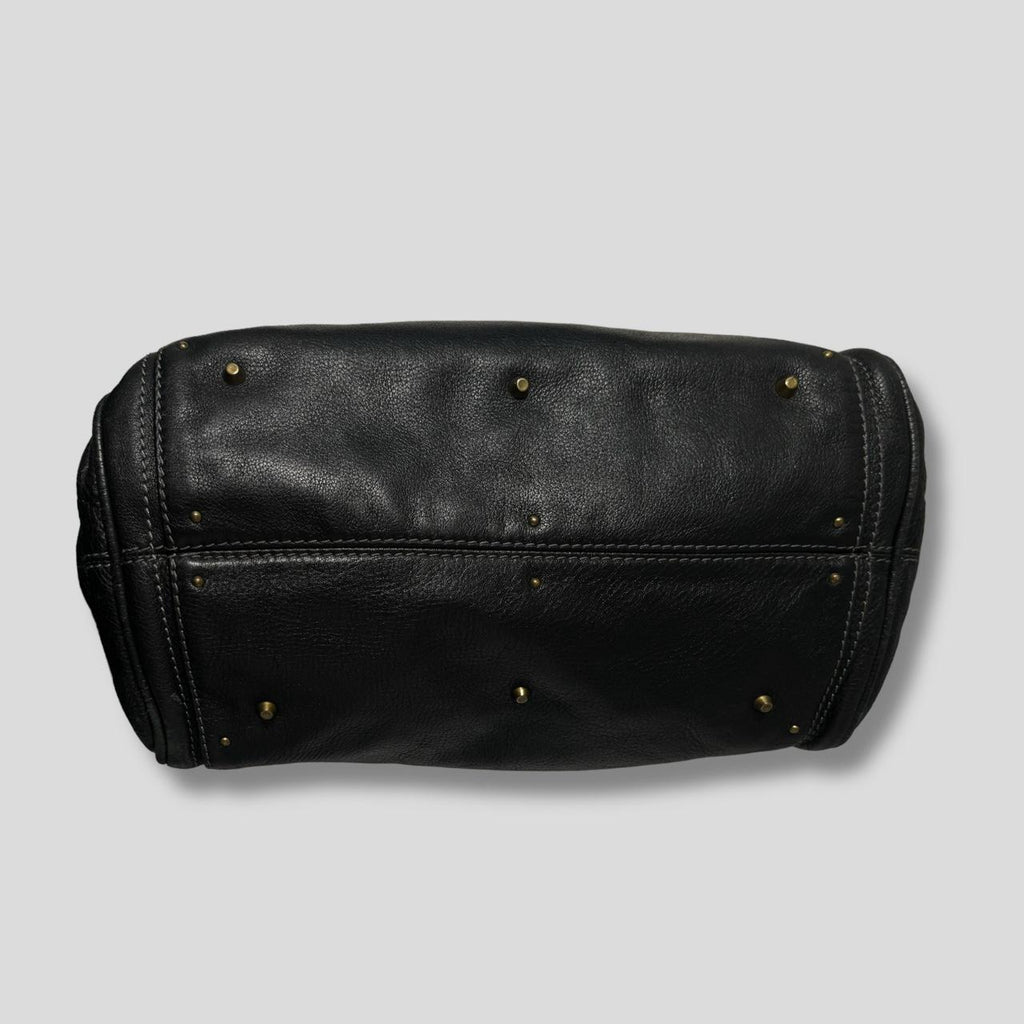 CHLOÉ Paddington Bag  Black Leather With Gold Lock Hardware