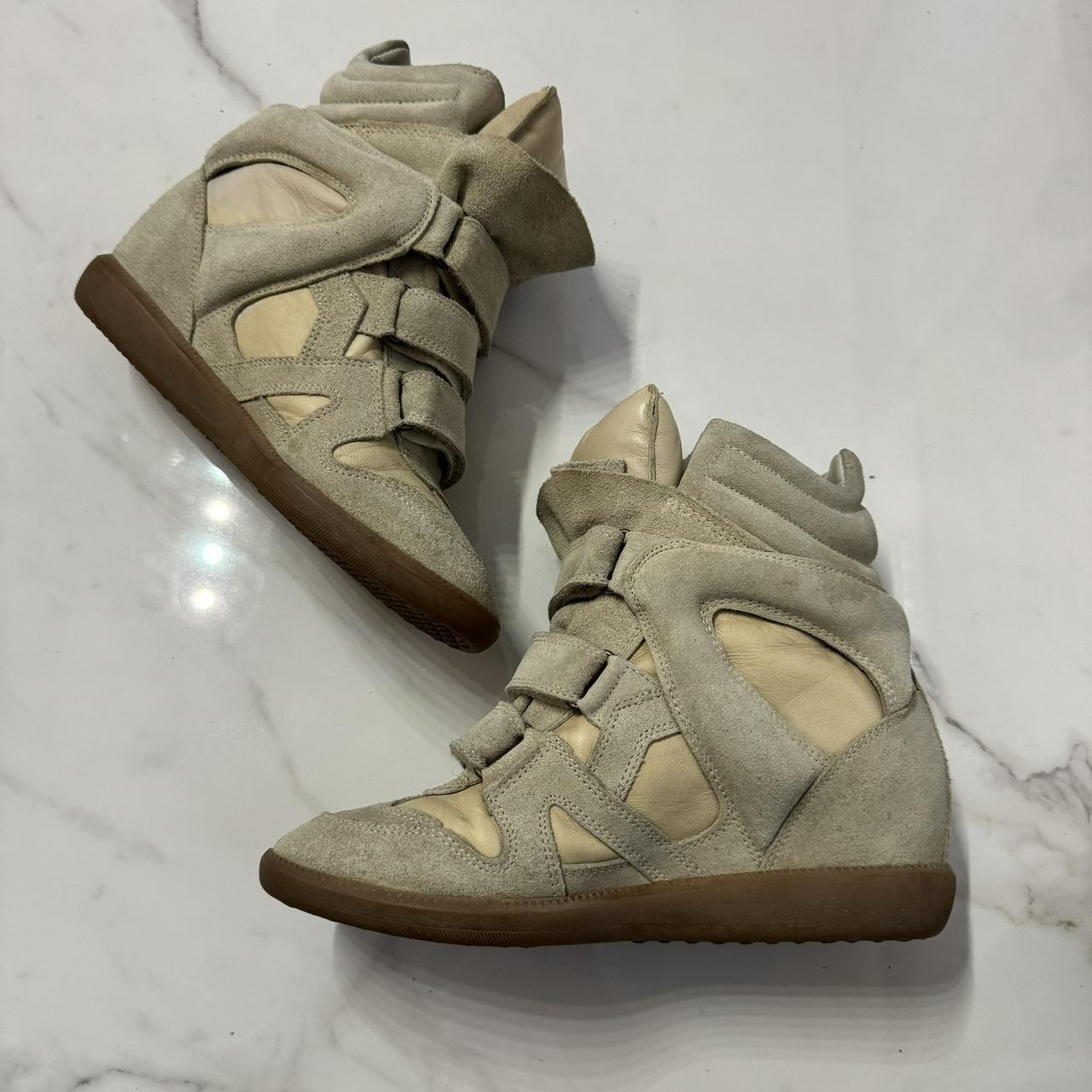 Isabel Marant Women's Tan and Cream Trainers