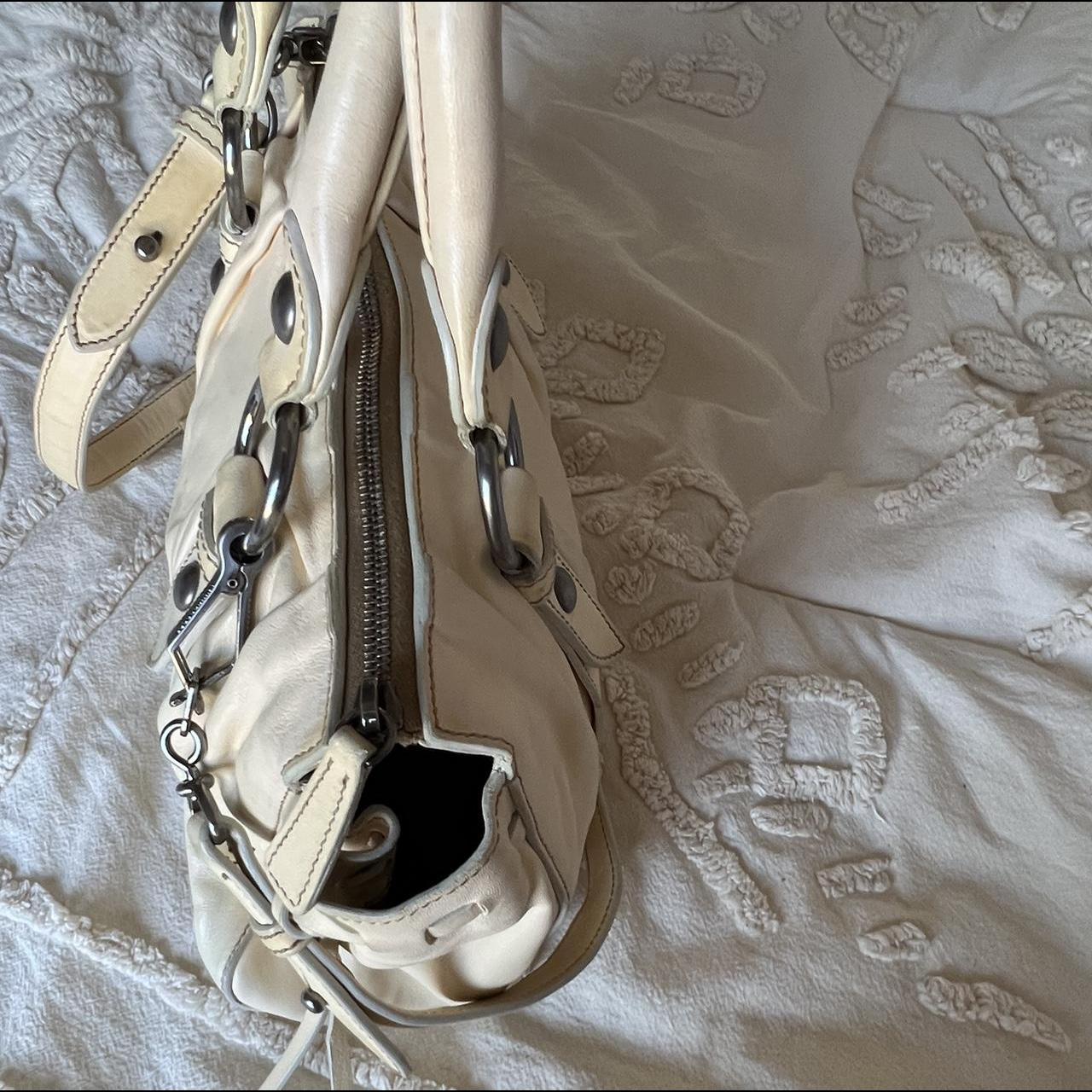 Authentic Cream Miu Miu Vitello Bag – Silver Hardware & Removable Strap