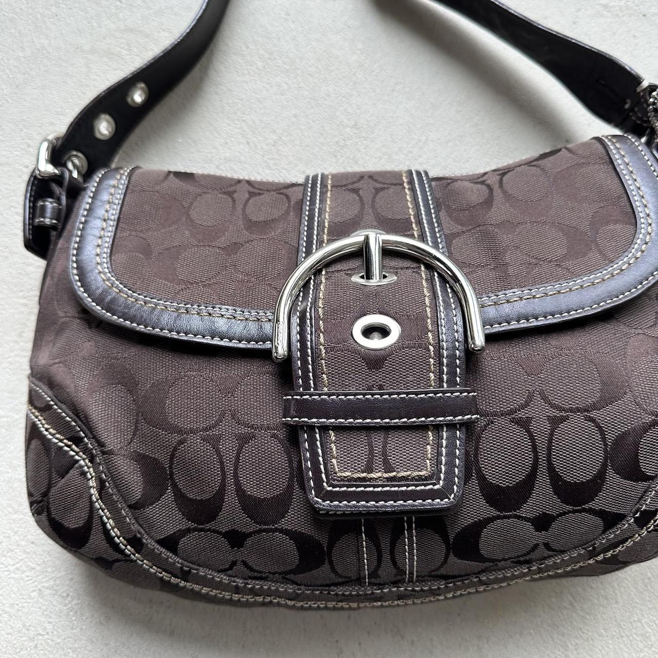 vintage y2k coach brown canvas soho shoulder bag 1