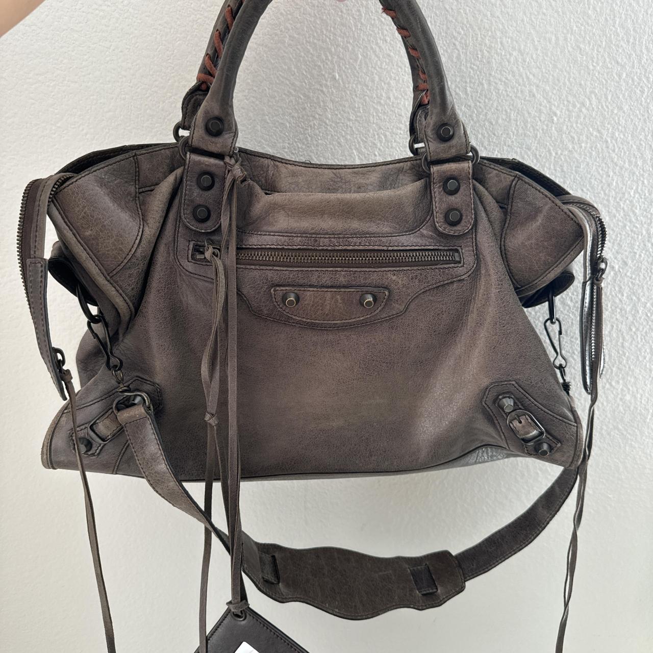 Authentic Balenciaga City Bag – Dark Brown/Greyish (Medium)