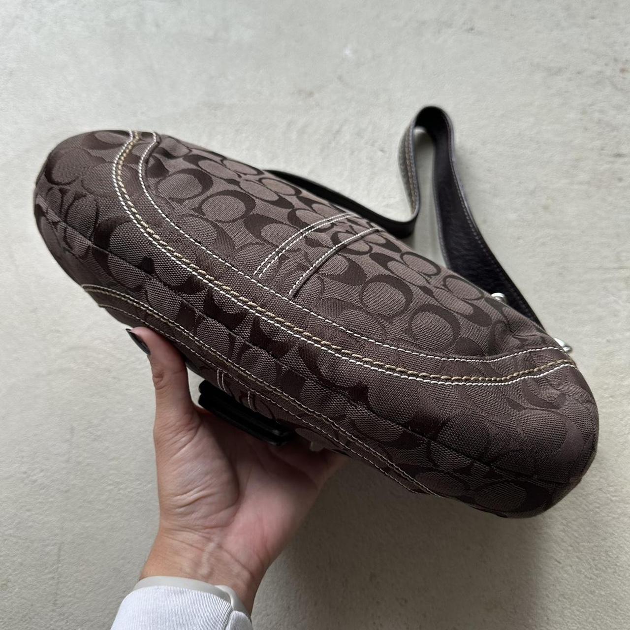 vintage y2k coach brown canvas soho shoulder bag 1