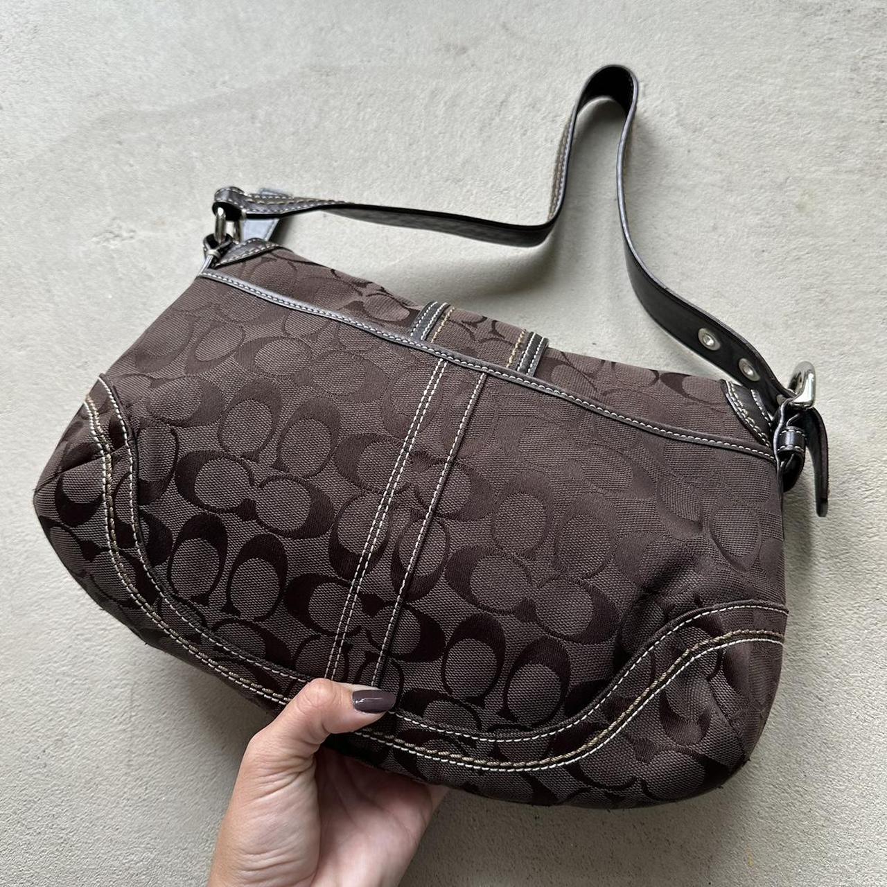vintage y2k coach brown canvas soho shoulder bag 1