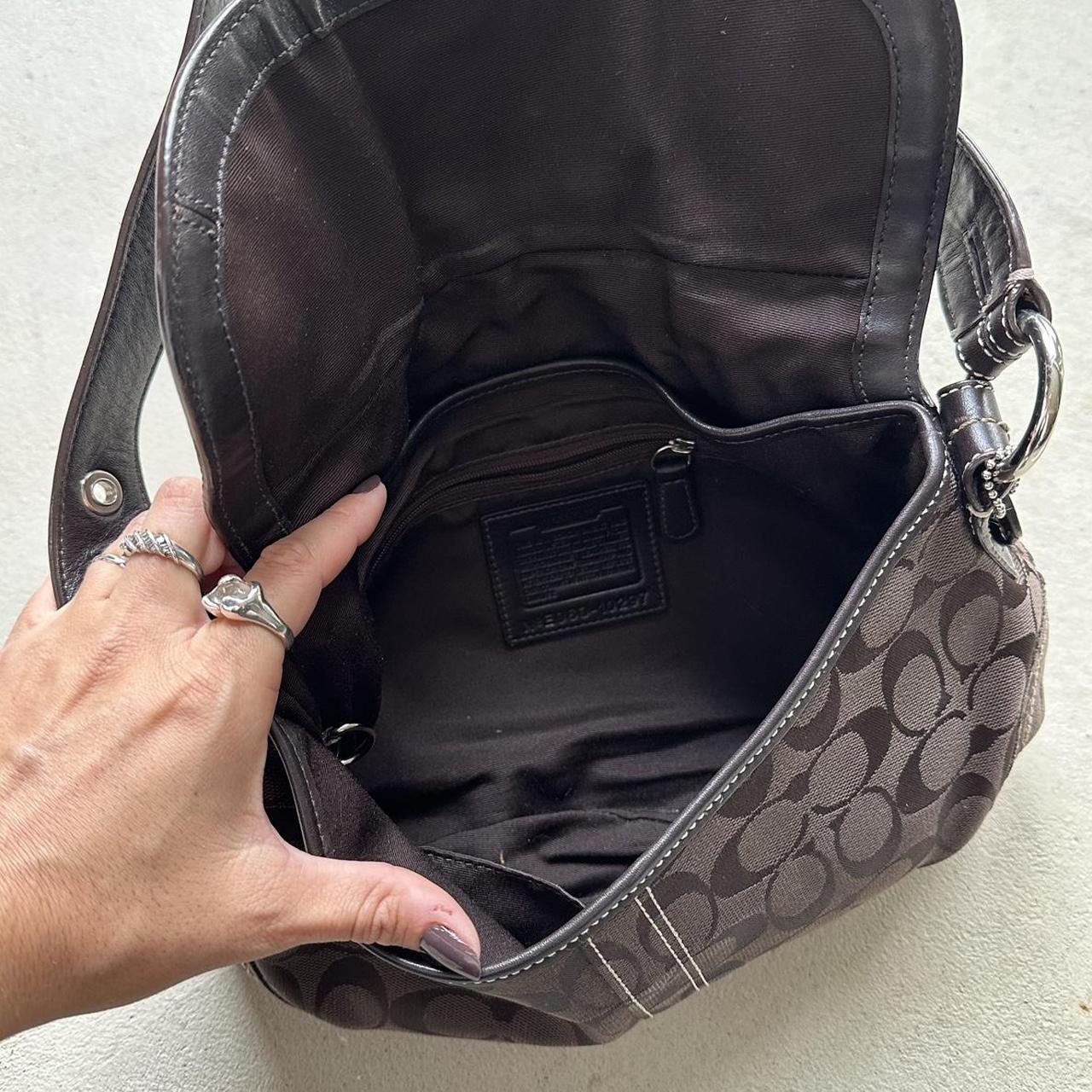 vintage y2k coach brown canvas soho shoulder bag 1