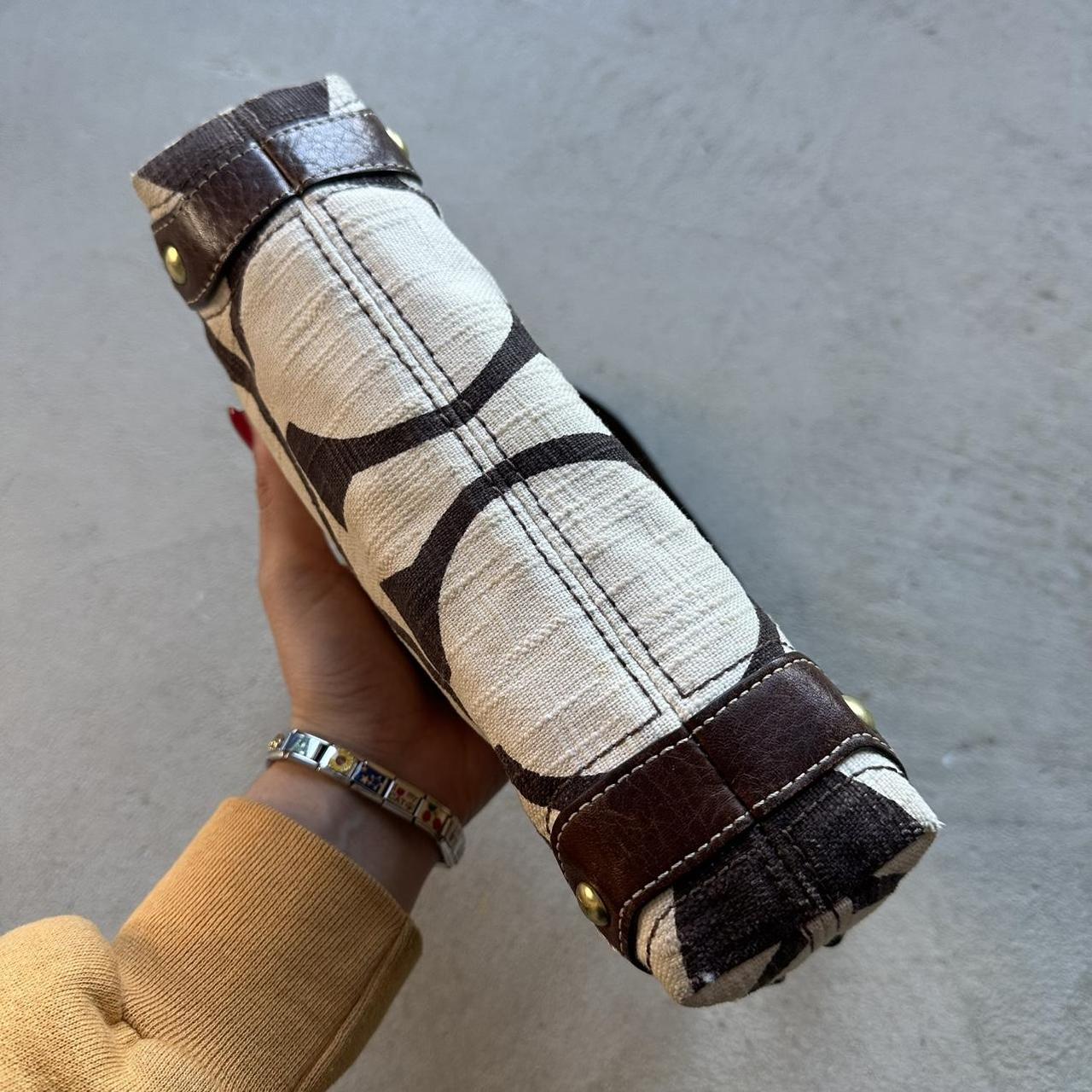 vintage y2k coach white brown shoulder bag 4