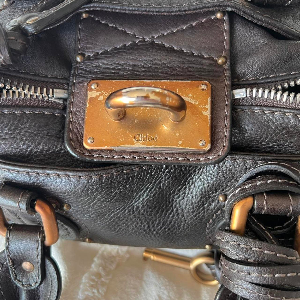 Authentic Chloé Paddington Mini Bag – Dark Brown