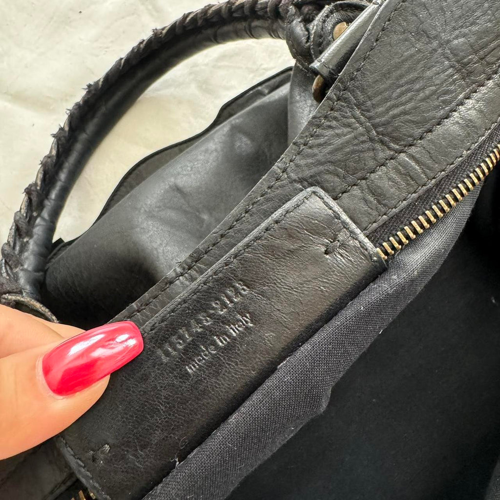 Vintage Balenciaga City Bag – Black Distressed Leather