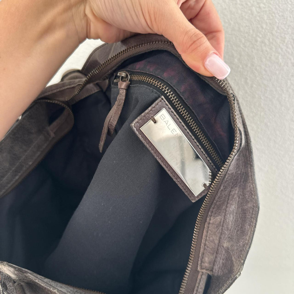 Authentic Balenciaga City Bag – Dark Brown/Greyish (Medium)