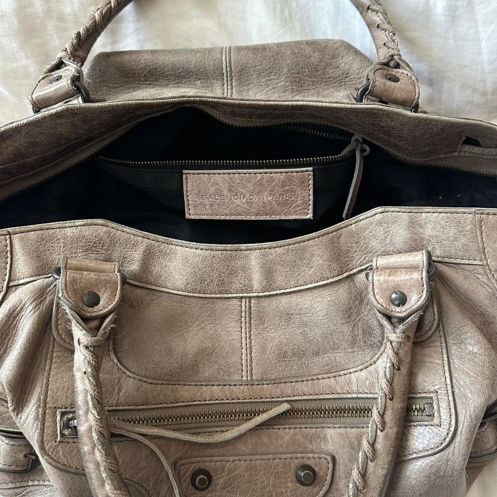 Authentic Balenciaga Part Time City Bag – Cool-Tone Brown