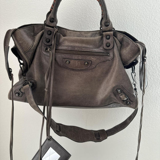 Authentic Balenciaga City Bag – Dark Brown/Greyish (Medium)