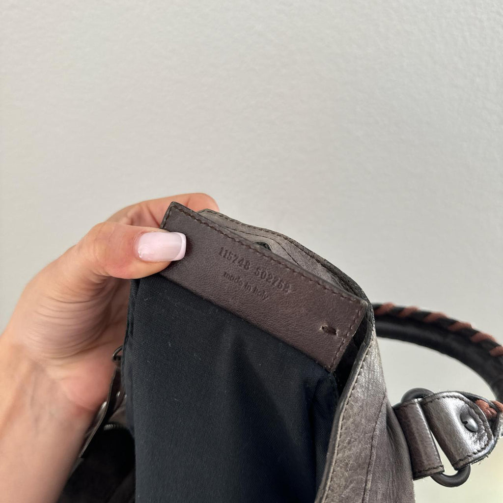 Authentic Balenciaga City Bag – Dark Brown/Greyish (Medium)