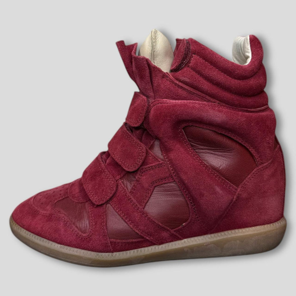 Isabel Marant Women's Red and Burgundy Trainers