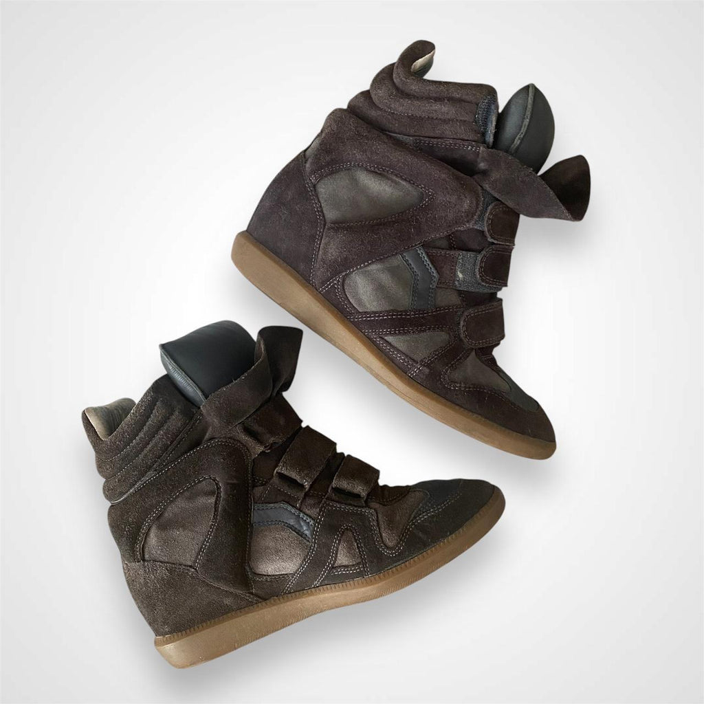 Isabel Marant Women's Brown and Grey Trainers