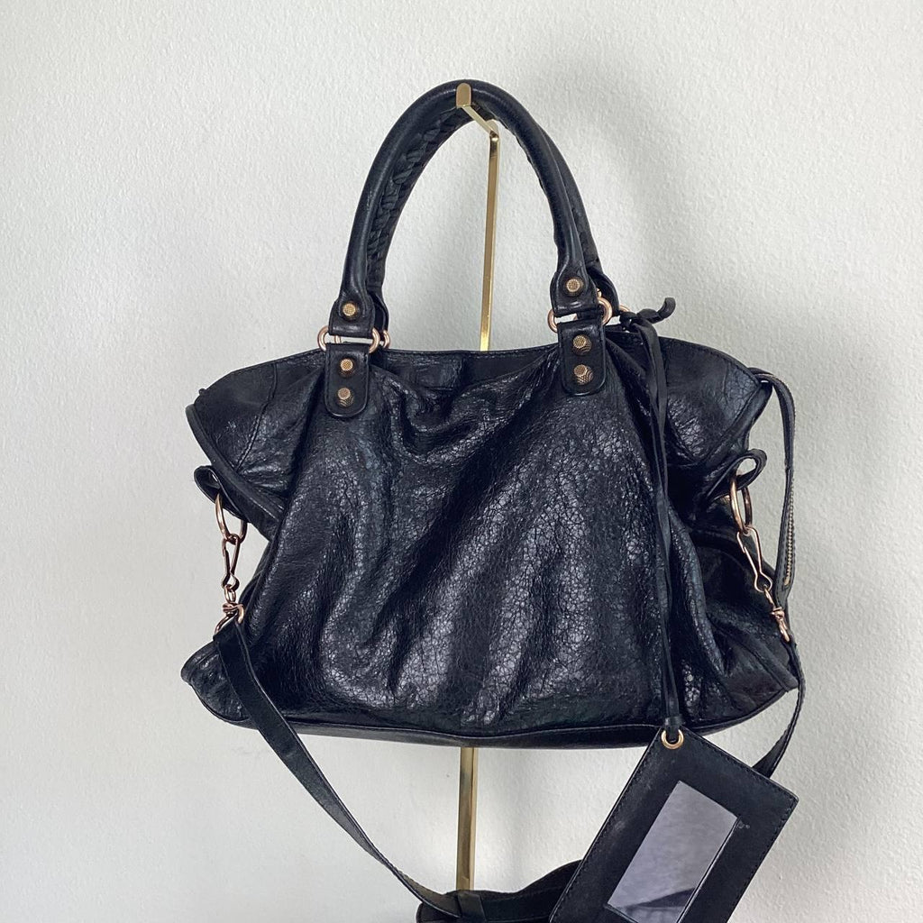 Authentic Balenciaga City Bag – Black with Gold Hardware (Medium)