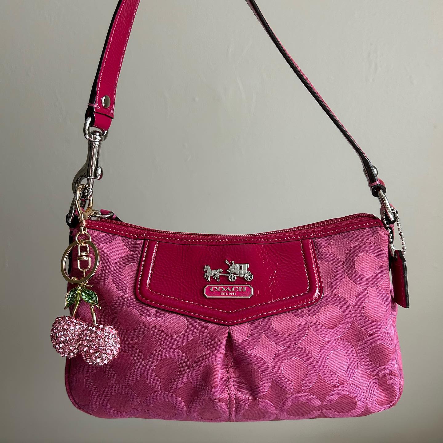 pink coach vintage bag