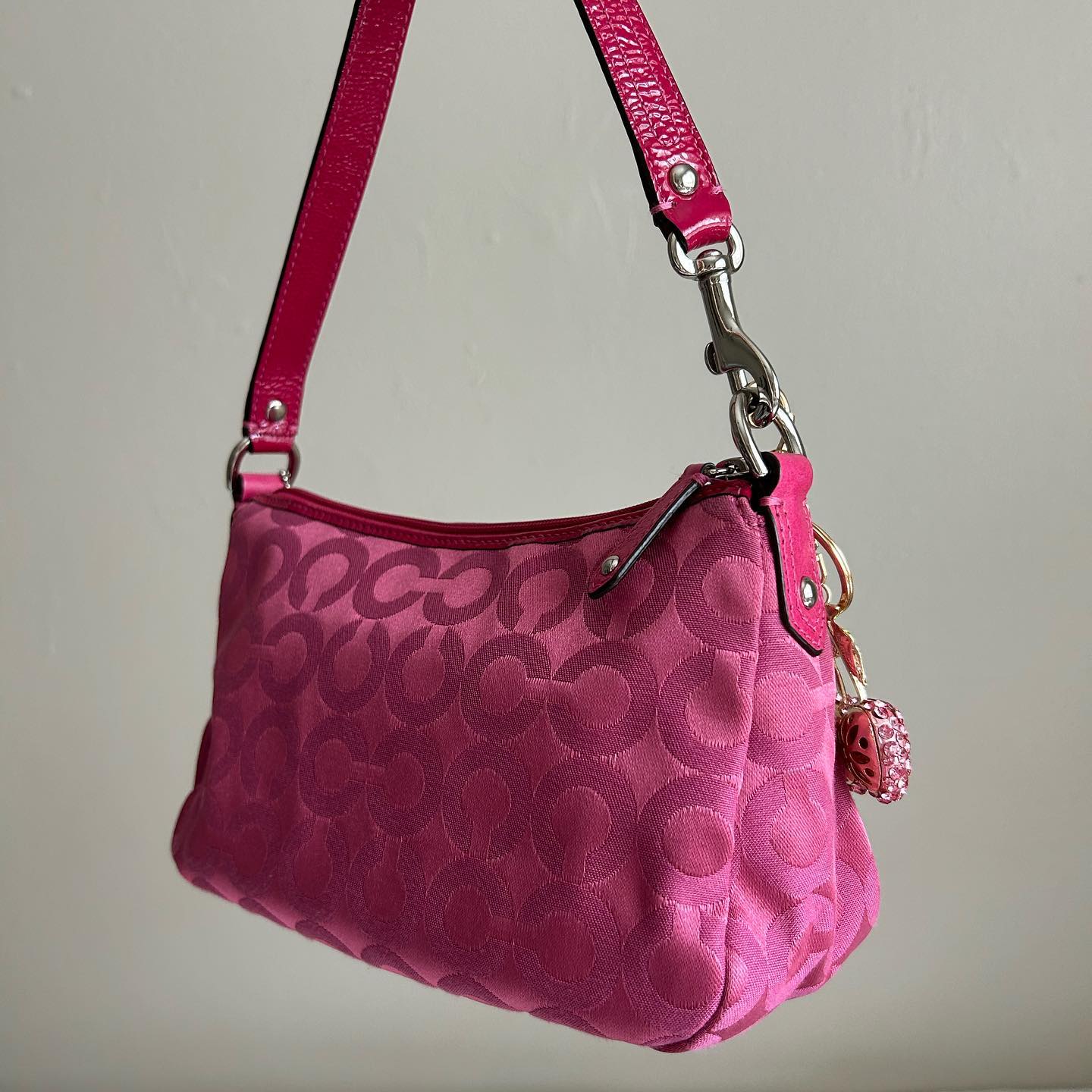 pink coach vintage bag