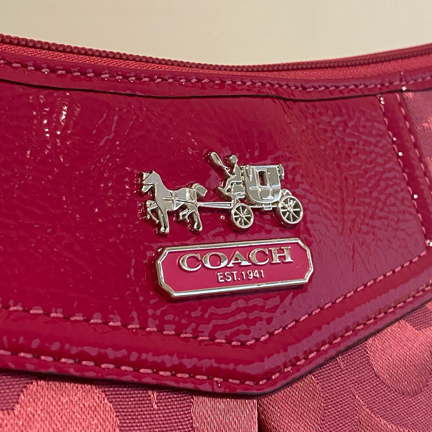 pink coach vintage bag