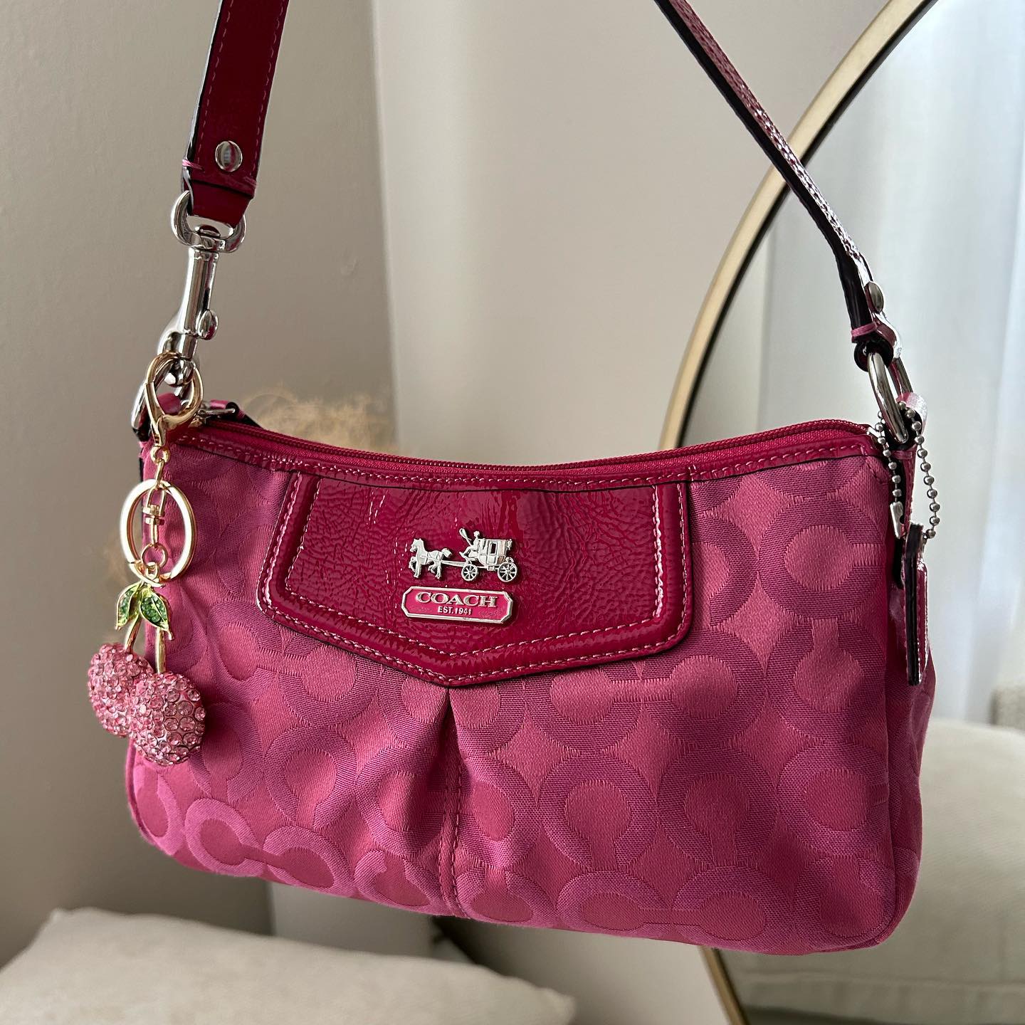 pink coach vintage bag