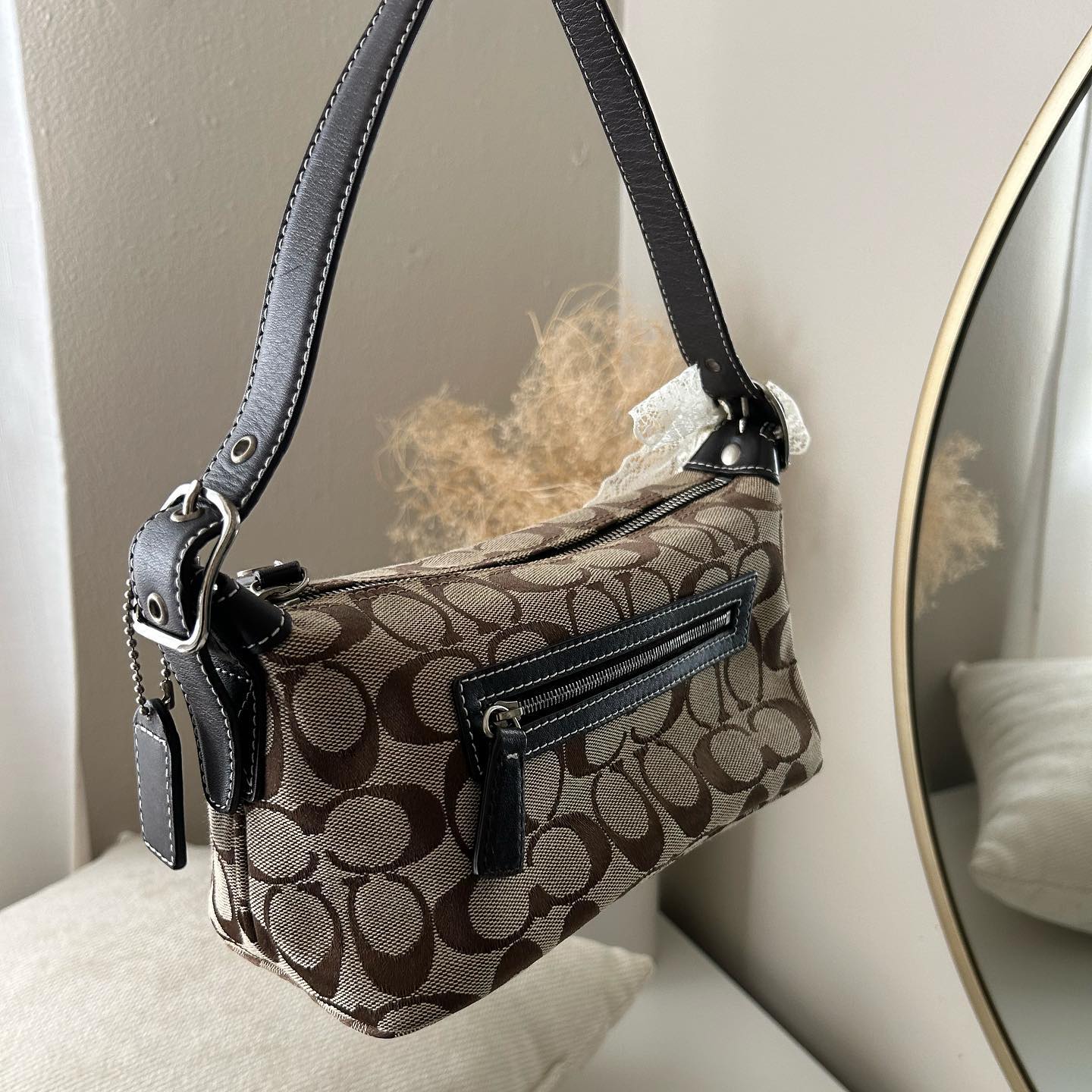 tan coach vintage bag 1