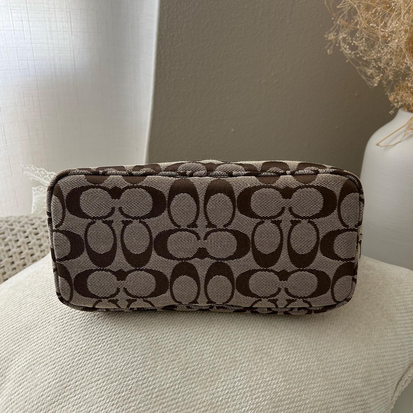 tan coach vintage bag 1