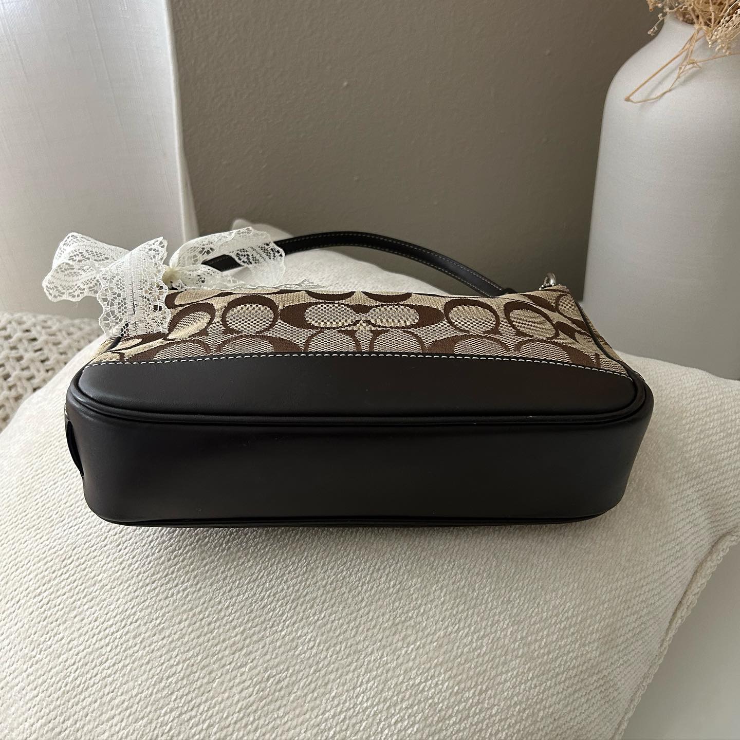 tan brown coach vintage bag