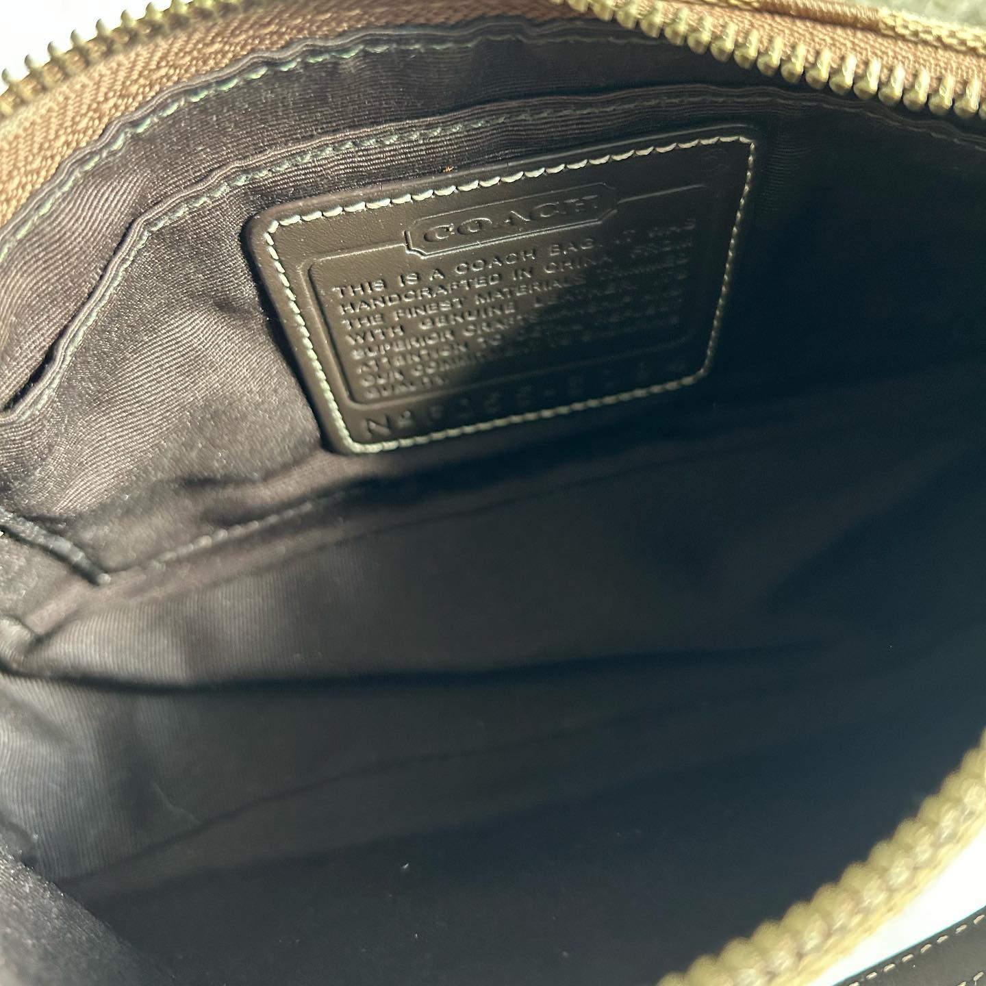 tan brown coach vintage bag