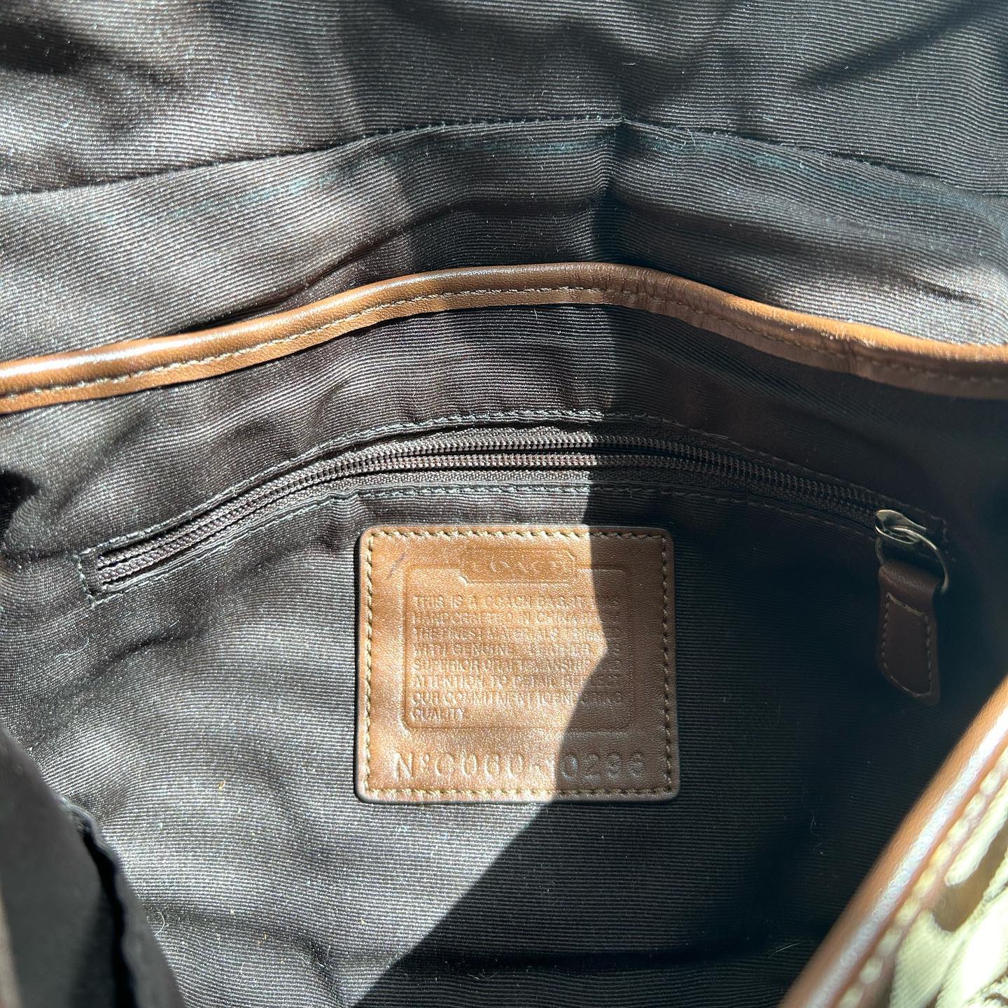 light brown coach vintage bag