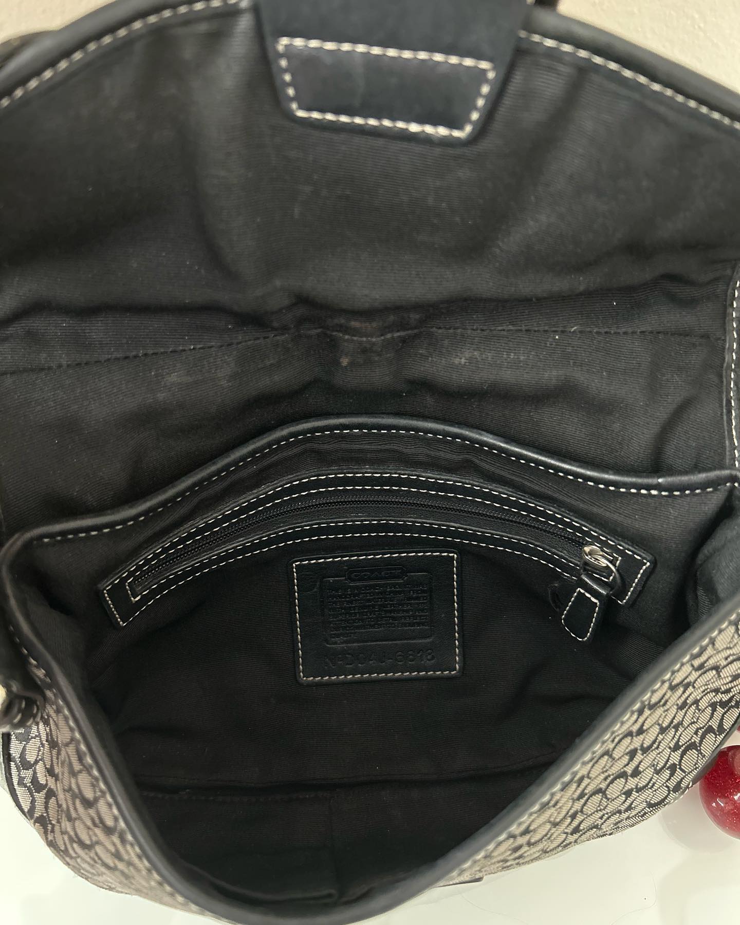 coach black and grey vintage bag 1