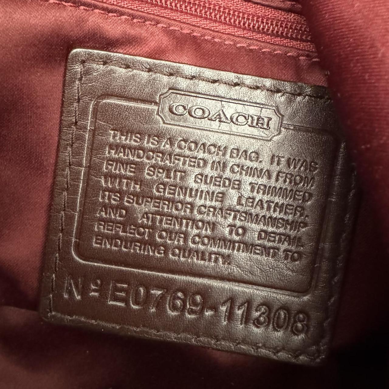 Vintage 90s Coach rare Ergo suede patchwork burgundy red shoulder bag!