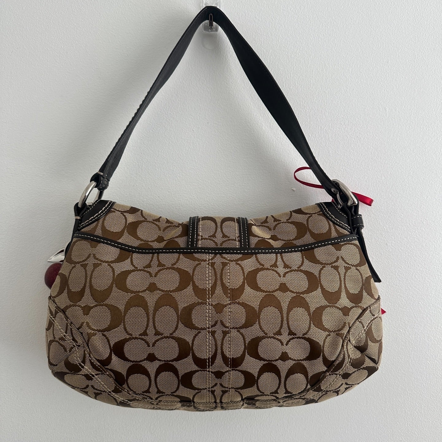 y2k coach brown monogram big soho bag