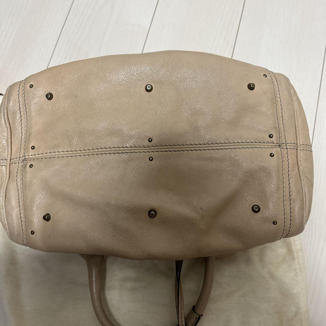 Chloe paddington shoulder bag handbag padlock key leather beige