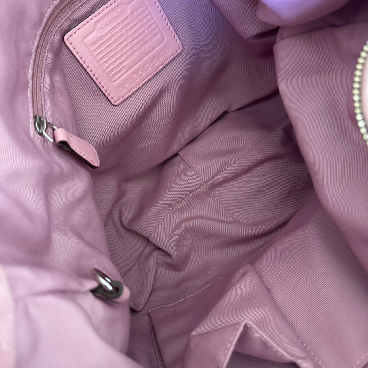 Vintage Y2K Coach pink suede hobo bag!