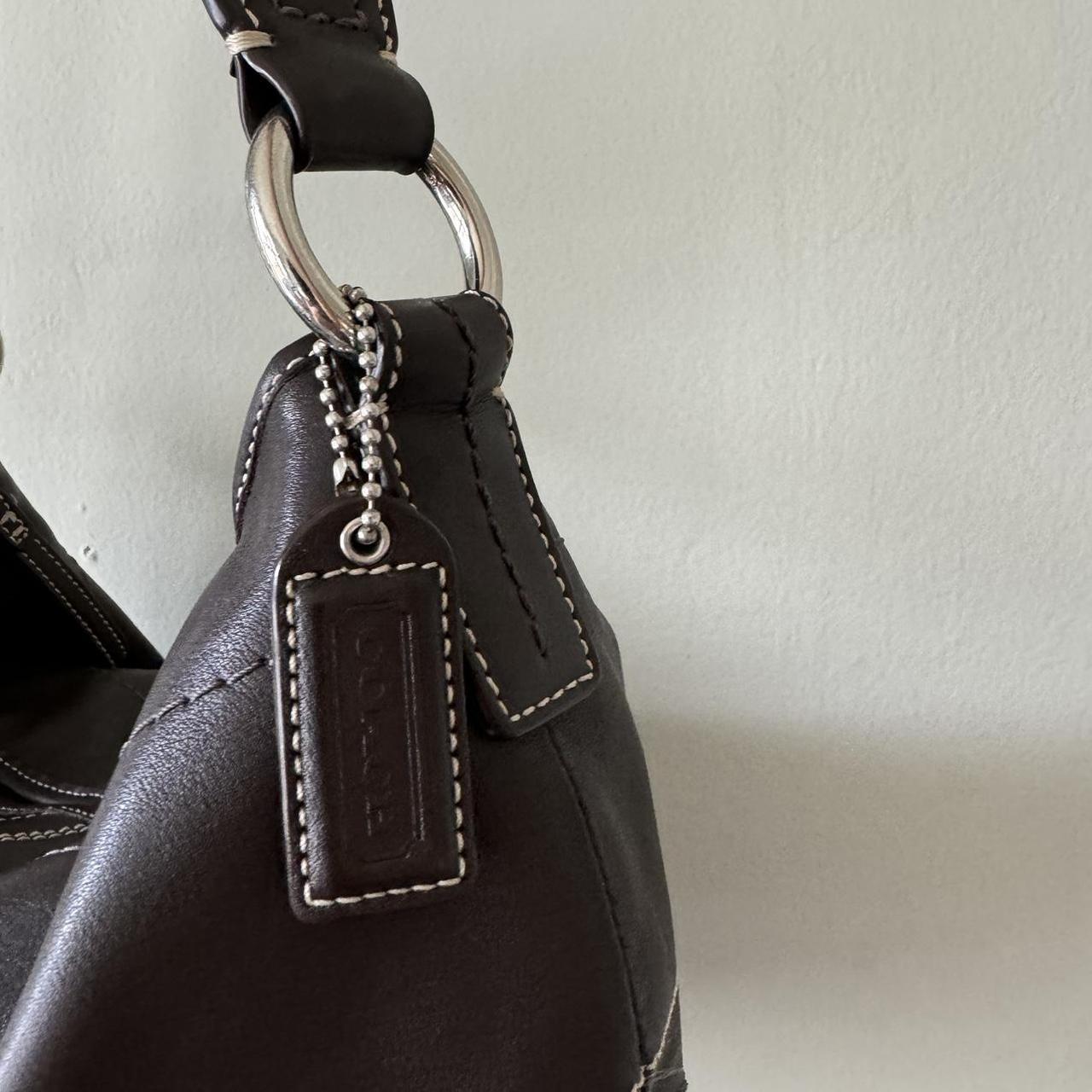 Vintage Y2K Coach brown leather hobo bag!