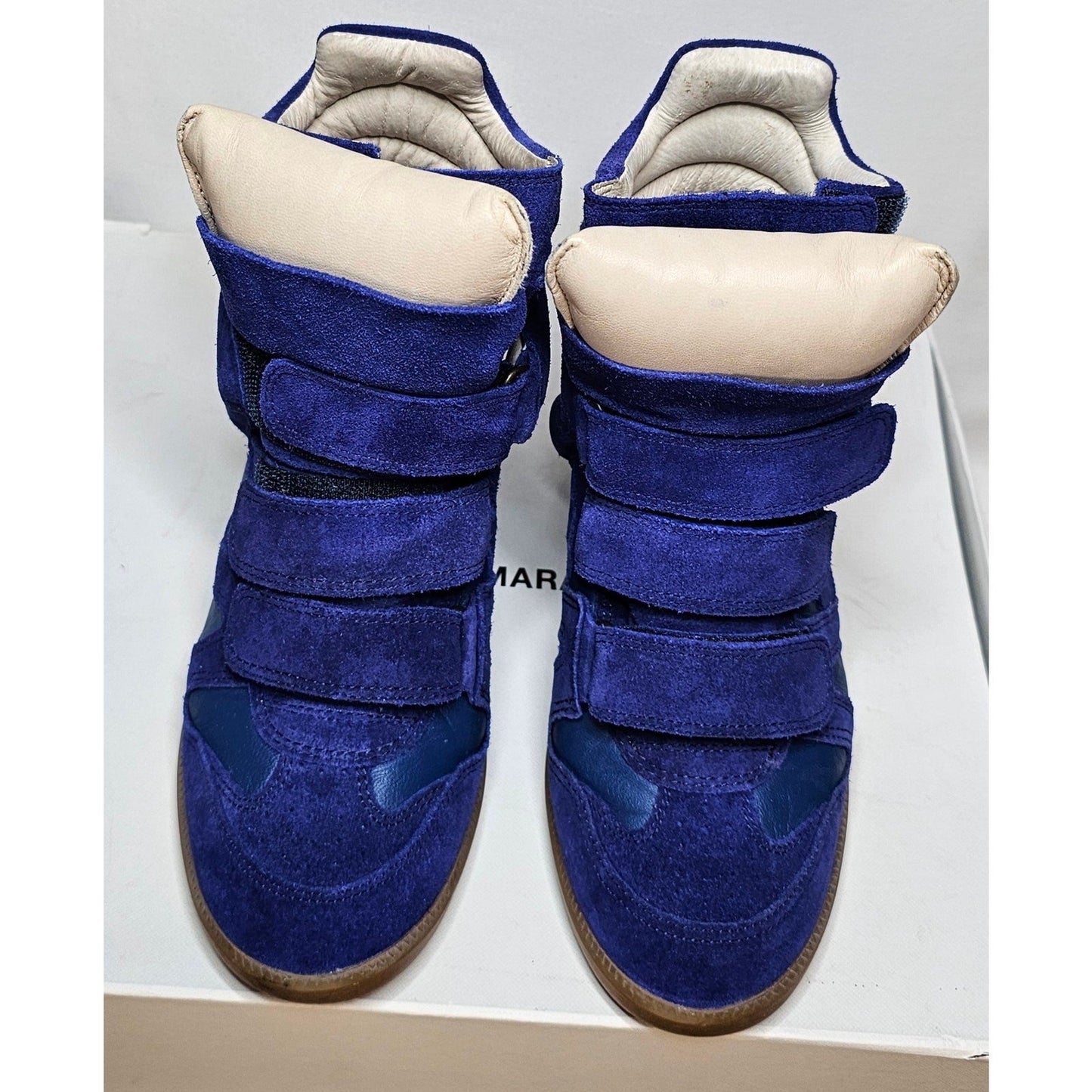 Isabel Marant Bekett Wedge Suede Royal Blue Sneakers
