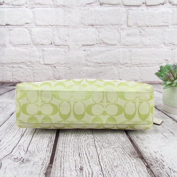 authentic coach y2k green baguette bag