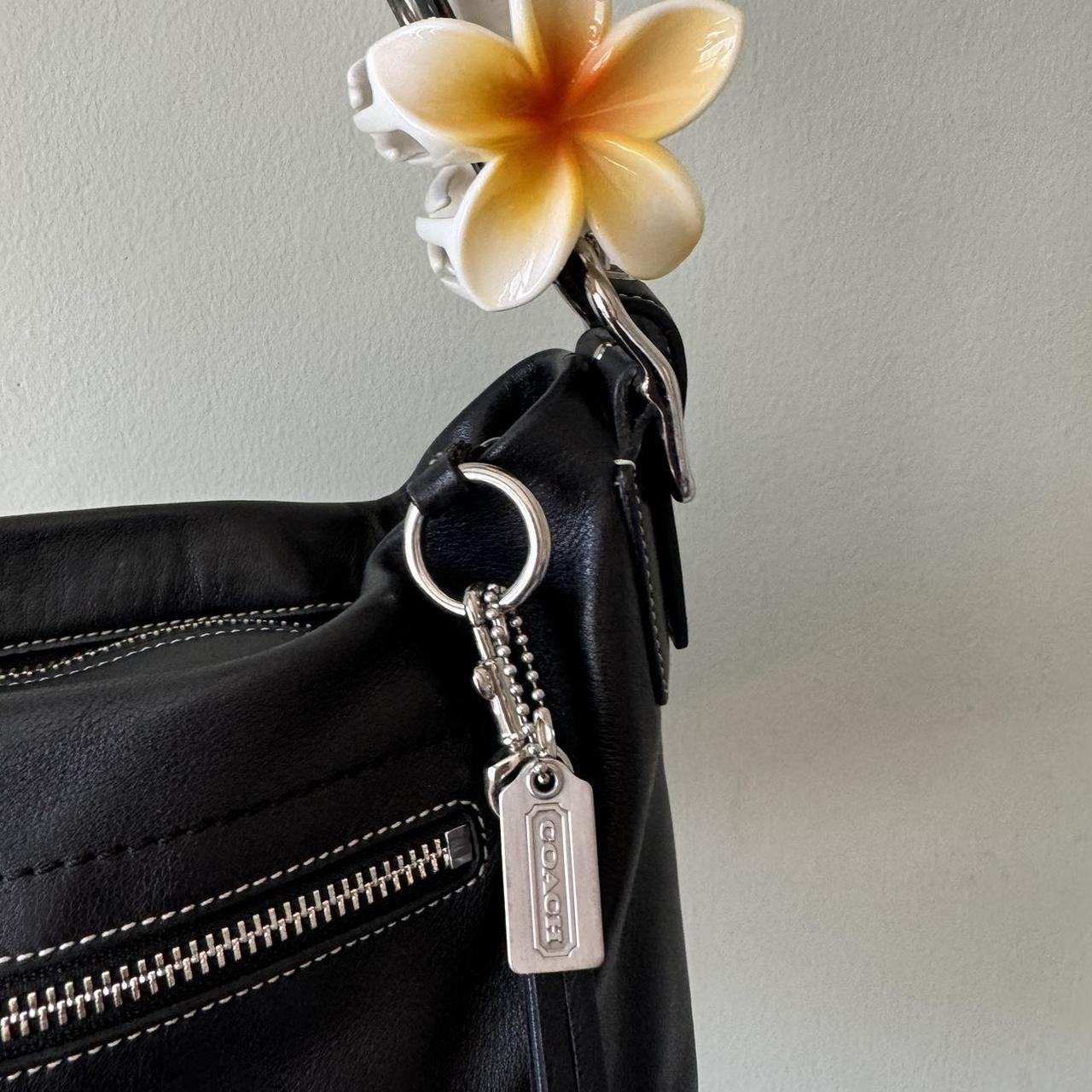 Vintage 90s black leather Coach Legacy East West zip shoulder bag!