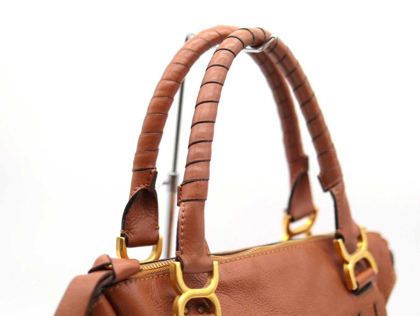 Chloe Marcie Hand Bag Brown Authentic