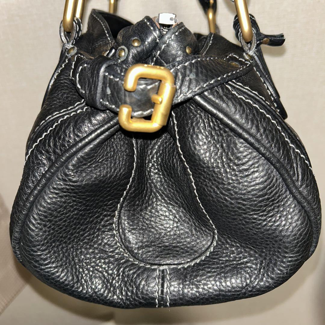 Chloe paddington handbag shoulder bag padlock key black leather