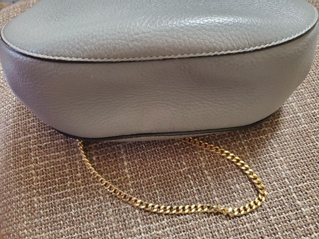 Chloe Drew Light Blue Leather Shoulder Bag with Chain - Women's Authentic Design