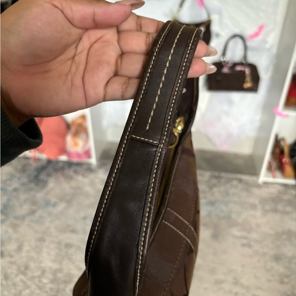 y2k coach small ergo dark brown