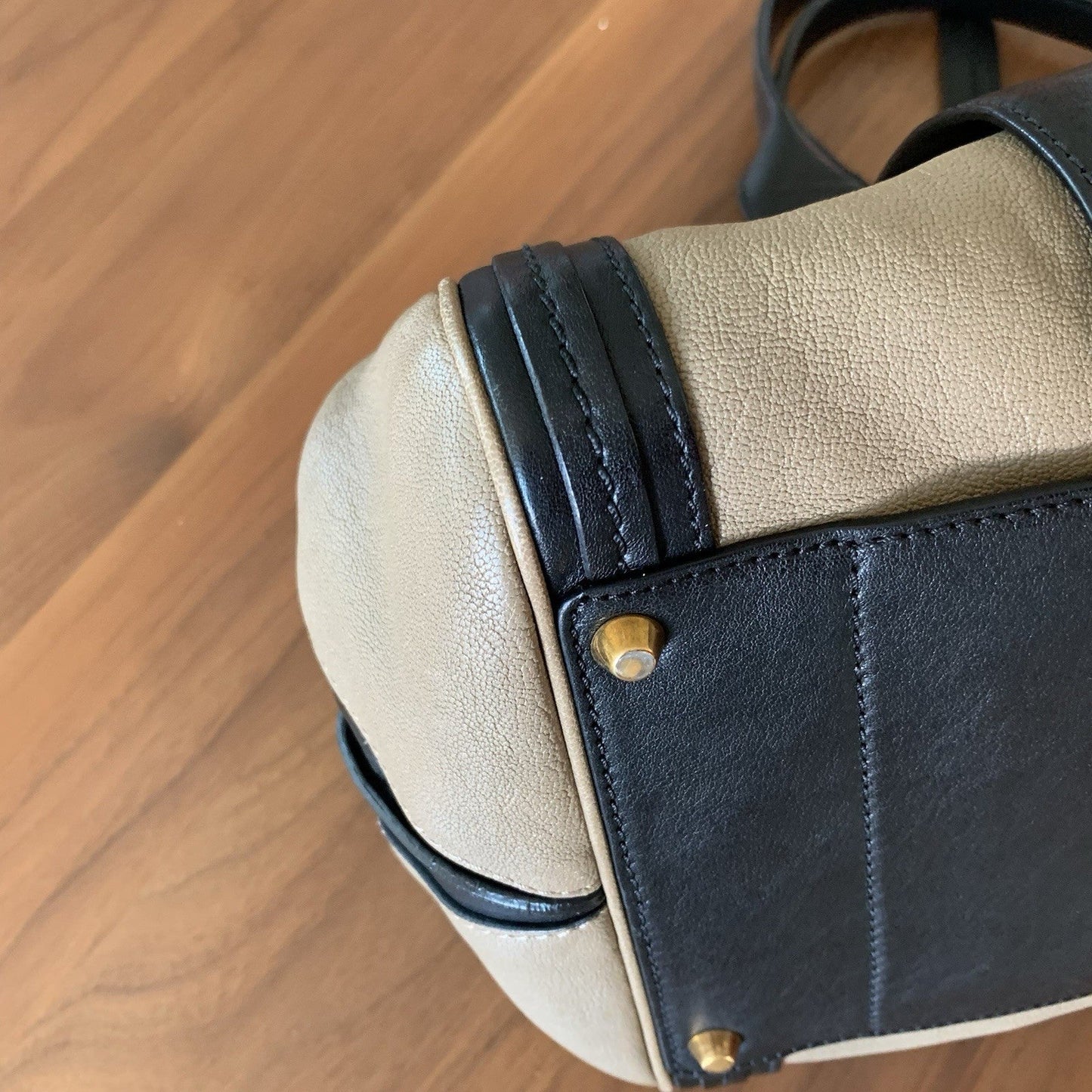 Authentic Chloé Alice Satchel Bag - Black & Tan Leather - Excellent Condition!