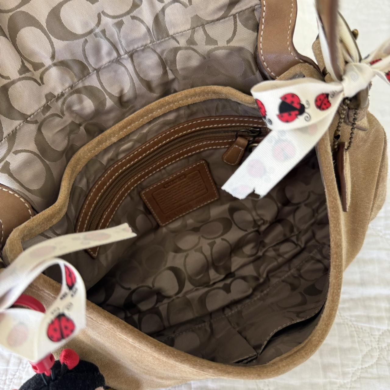 Vintage Y2K Coach tan suede leather soho bag!