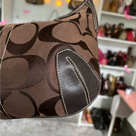 y2k coach small ergo dark brown