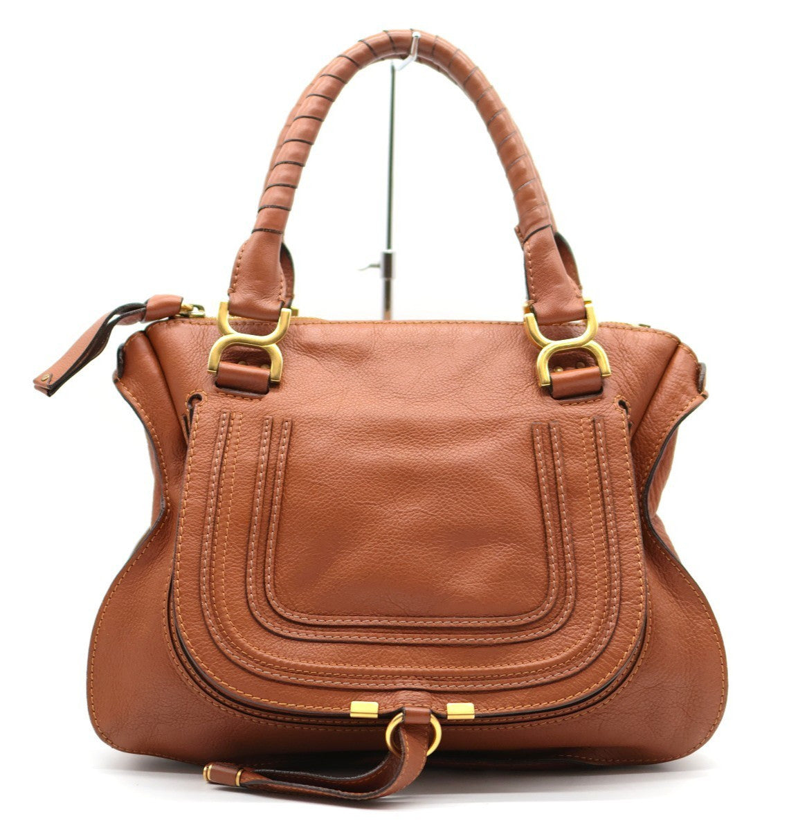 Chloe Marcie Hand Bag Brown Authentic