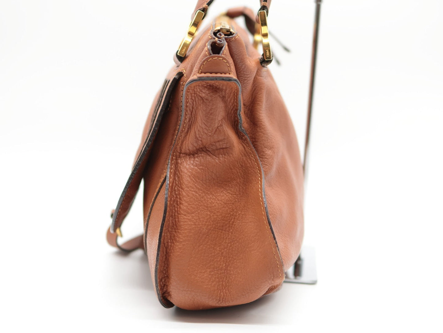 Chloe Marcie Hand Bag Brown Authentic