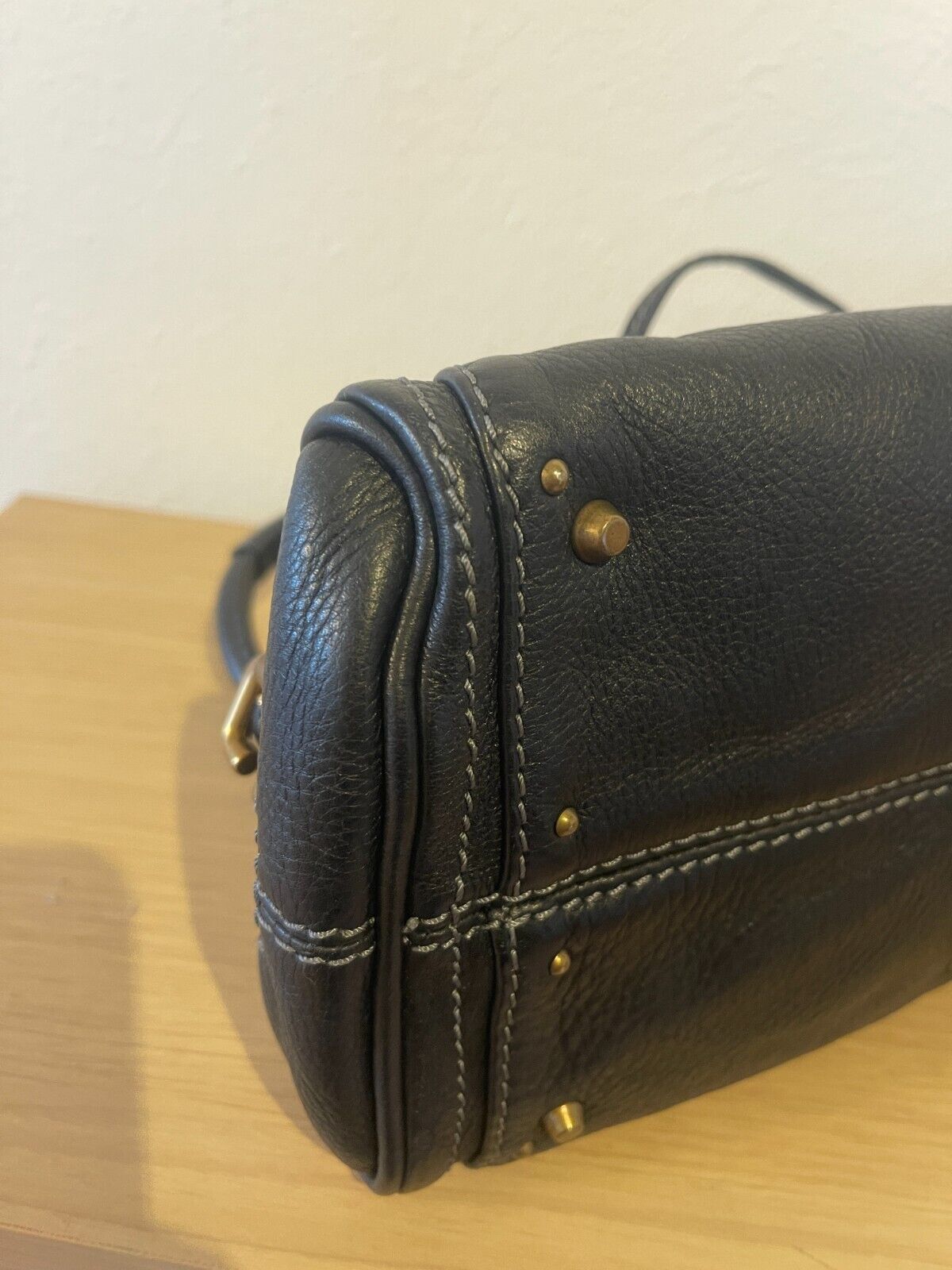 authentic Chloe paddington mini black padlock tote hand bag fast free shipping