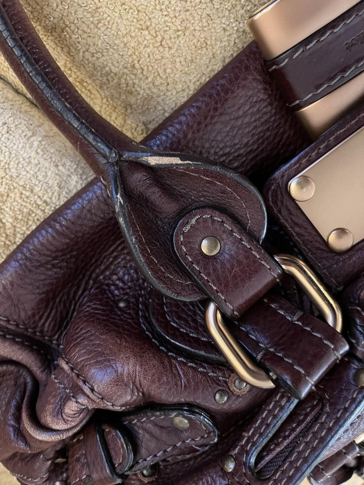 Chloe Paddington Leather Handbag Vintage Chocolate Brown